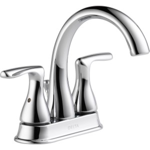 Delta Foundations Chrome 4-in Centerset 2-Handle Bathroom Sink Faucet