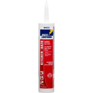White Lightning Latex Ultra, Kitchen and Bath, White Paintable Latex Caulk, 10 oz - 800421 | Lowe's Pro Supply