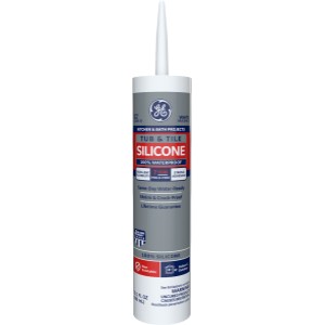 GE Tub & Tile Silicone 1 Sealant, White, 10.1oz