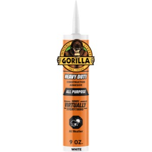 Gorilla White Multi-Purpose Construction Adhesive 9oz