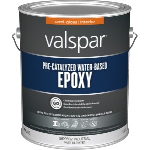 Valspar Valspar Pre-Catalyzed Epoxy Semi-Gloss Neutral Water-Based Interior Paint, 1-Gallon - 802422 | Lowe's Pro Supply