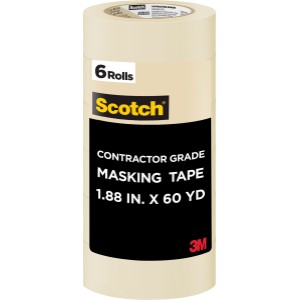 Scotch Masking Tape 1.41 x 60 YD Pack of 6