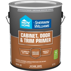 HGTV Home by Sherwin-Williams Cabinet, Door and Trim Interior/Exterior Bonding Water-Based Primer, 1-Gallon