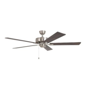 Harbor Breeze Harbor Breeze Cypress Point 52-in Brushed Light Brown/Dark Brown Blades Downrod or Flush-Mount Ceiling Fan with Pull Chain, 5 Blades, Light Kit Compatible - 420025 | Lowe's Pro Supply