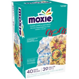 Moxie 39-Gallon Scent free Clear Outdoor Plastic Lawn and leaf Drawstring Trash Bag 40 -Count - 545037 | Lowe's Pro Supply
