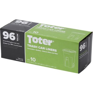 Toter 96-Gallon Scent free Black Outdoor Plastic Can Flap Tie Trash Bag 10 -Count - 545033 | Lowe's Pro Supply