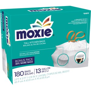Moxie 13-Gallon Scent free White Indoor Plastic Kitchen Drawstring Trash Bag 180 -Count - 545034 | Lowe's Pro Supply