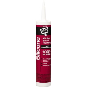 DAP Kitchen & Bath, Silicone Caulk, White, 9.8 oz - 800130 | Lowe's Pro Supply