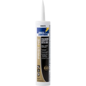 WHITE LIGHTNING Pristine Multiuse Unsanded Paintable Latex Caulk, White, 10.1 oz - 800414 | Lowe's Pro Supply