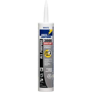 WHITE LIGHTNING 3006 Quick Dry, Interior Paint Trim, Unsanded Paintable Latex Caulk, White, 10.1 oz - 800416 | Lowe's Pro Supply