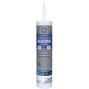 GE All Purpose Silicone 1 Sealant, Clear, 10.1oz