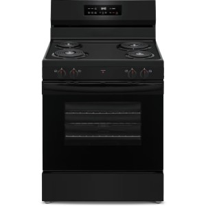 frigidaire coil electric range 30"w, 5.3 cu ft, freestanding, 4-burners, black - 239006 | lowe's pro supply