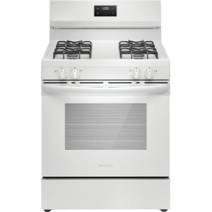 Gas Range, 30"W, 5.1 cu ft, Freestanding, White