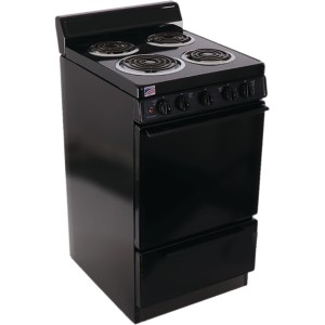Premier Appliances Coil Electric Range, 20"W, 2.4 cu ft, Freestanding, ADA, Black - 303122 | Lowe's Pro Supply