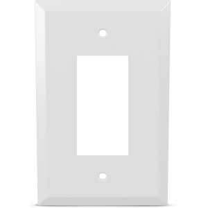 Hubbell Hubbell TayMac 1-Gang Jumbo-Size White Metal Indoor Decorator Wall Plate - 340008 | Lowe's Pro Supply