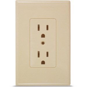 Masque Decorator Receptacle Plate 2500I Ivory Pack of 5