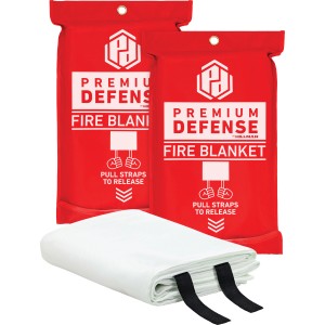 Premium Defense Premium Defense 40" X 40" Fire Blanket With Storage Bag Package of 2 - 365001 | Lowe's Pro Supply