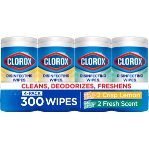 Clorox 300 -Count Crisp Lemon/ Fresh Disinfectant Wipes All-Purpose Cleaner 4 -Pack - 521071 | Lowe's Pro Supply
