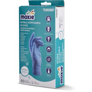 Moxie Moxie Large Embossed-Grip Nitrile Disposable Cleaning Gloves, Box of 25 Pairs - 533136 | Lowe's Pro Supply