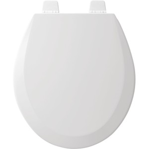 Bemis Bemis 500TTT Round Enameled Wood Toilet Seat White Never Loosens Adjustable - 730001 | Lowe's Pro Supply