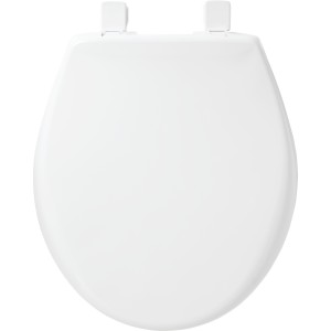 Bemis Bemis 790TDGSL Round Plastic Toilet Seat White Never Loosens Slow-Close with Extra Stability - 730008 | Lowe's Pro Supply