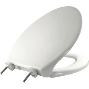 Bemis Bemis 7800TDG Elongated Plastic Toilet Seat White Never Loosens - 730012 | Lowe's Pro Supply
