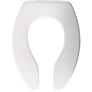Bemis Bemis 3155CTElongated Plastic Toilet Seat White Never Loosens - 730022 | Lowe's Pro Supply