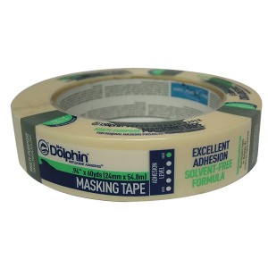 Masking Tape, Super-Smooth Paper, Solvent-Free Tape, 1" X 60 Yards