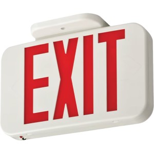 lithonia lighting lithonia lighting 120/277v led white hardwired exit light with red/green lights - 446000 | lowe's pro supply