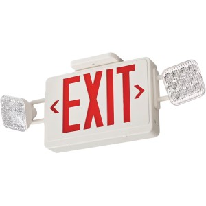 lithonia lighting lithonia lighting 120/277v led white hardwired exit / emergency combo - 446002 | lowe's pro supply