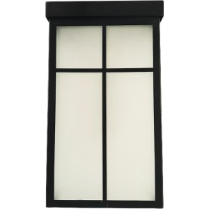 Project Source Project Source 12-in H Matte Black Hardwired Integrated LED Outdoor Wall Light - 6838245 | Lowe's Pro Supply