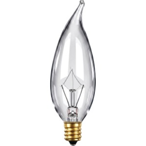 Feit Electric 25W Soft White (2700K) E12 Base CA10 Dimmable Incandescent Light Bulb (25-Pack) - 404130 | Lowe's Pro Supply