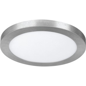 13" LED Round Flat-Panel Fixture Satin Nickel