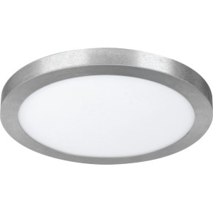 Feit Electric Feit 22.5W 1650 Lumen Selectable CCT Satin Nickel Round Flat-Panel LED Ceiling Fixture 15-in - 442332 | Lowe's Pro Supply