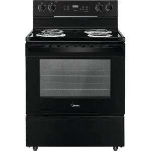midea coil electric range 30", 5.2 cu ft, freestanding, black - 282121 | lowe's pro supply