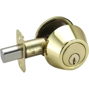 lps sourcing single cylinder deadbolt polished brass - 550001 | lowe's pro supply