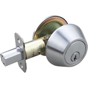single cylinder deadbolt satin chrome