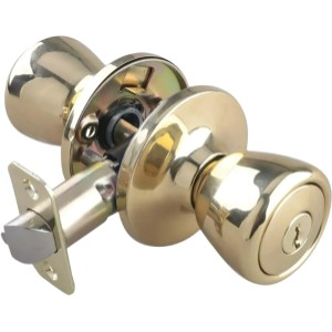 tulip entry knob, polished brass
