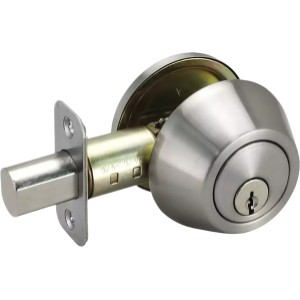 lps sourcing single cylinder deadbolt satin nickel - 550101 | lowe's pro supply