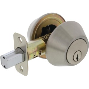 lps sourcing double cylinder deadbolt satin nickel - 550105 | lowe's pro supply
