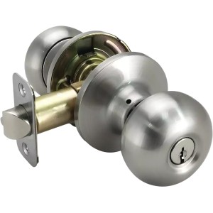 lps sourcing flat ball entry knob satin nickel - 550204 | lowe's pro supply