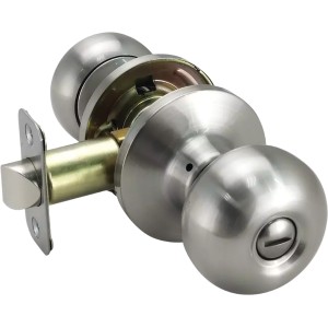 LPS Sourcing Flat Ball Privacy Knob Satin Nickel - 550214 | Lowe's Pro Supply