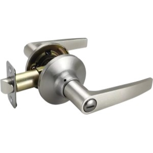 Straight Privacy Lever Satin Nickel