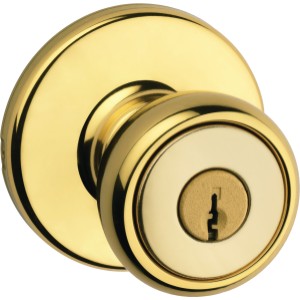 Kwikset Tylo Entry Knob Polished Brass