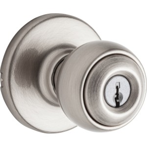 Kwikset Polo Entry Knob Satin Nickel - 555325 | Lowe's Pro Supply