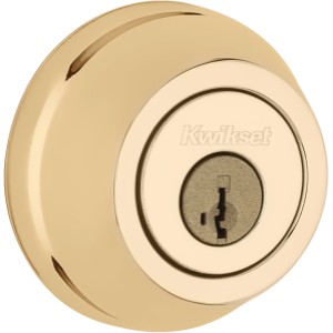 Kwikset SmartKey 780 Single Cylinder Deadbolt Polished Brass