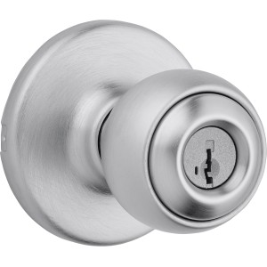 Kwikset SmartKey Polo Entry Knob Satin Chrome