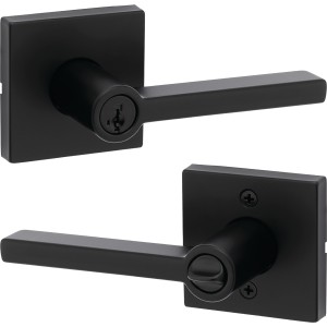 Kwikset Kwikset Halifax SmartKey Entry Lever, Iron Black - 558502 | Lowe's Pro Supply