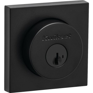 Kwikset Kwikset Halifax SmartKey Single-Cylinder Deadbolt, Iron Black - 558548 | Lowe's Pro Supply