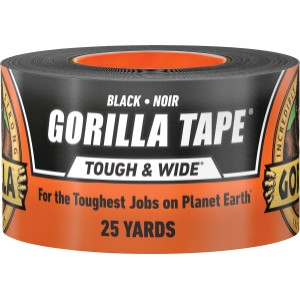 Gorilla Tough Wide Duct Tape, Black, 2.88 in x 25 Yards - 808507 | Lowe's Pro Supply